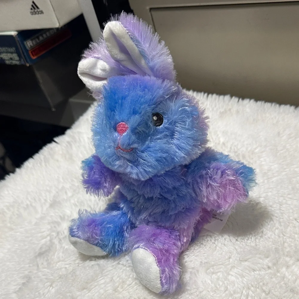 Fluffy Pet Bunny Toy - Blue and Purple